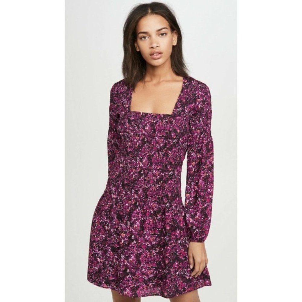 Parker Tiara Smocked Long-sleeve Dress In Presley